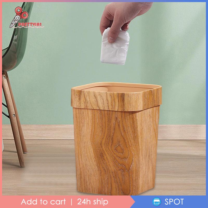 Thùng Rác Vân Gỗ Tái Sử Dụng Được Prettyia1