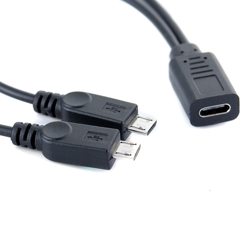 Dây Cáp Sạc LIDU1 USB C 2 Trong 1 2 Cổng Micro USB Cho Điện Thoại / Máy Tính Bảng