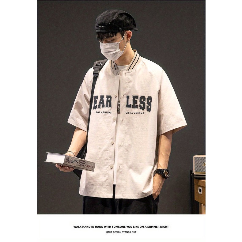 Áo Sơ Mi Tay Ngắn Phong Cách Hong Kong Thời Trang Mùa Hè Mới Cho Nam