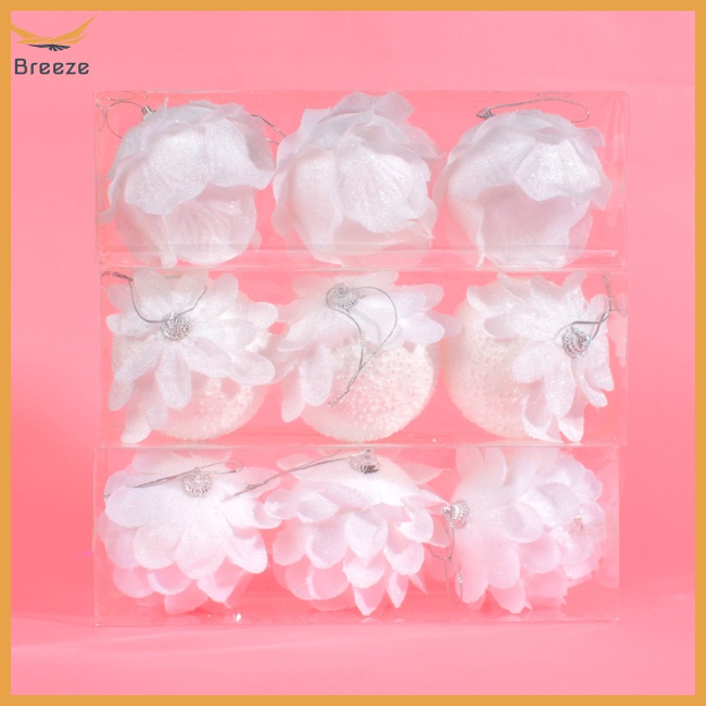 Set 3 Quả Bóng Xốp Chống Vỡ Trọng Lượng Nhẹ Trang Trí Cây Thông Giáng Sinh Năm Mới