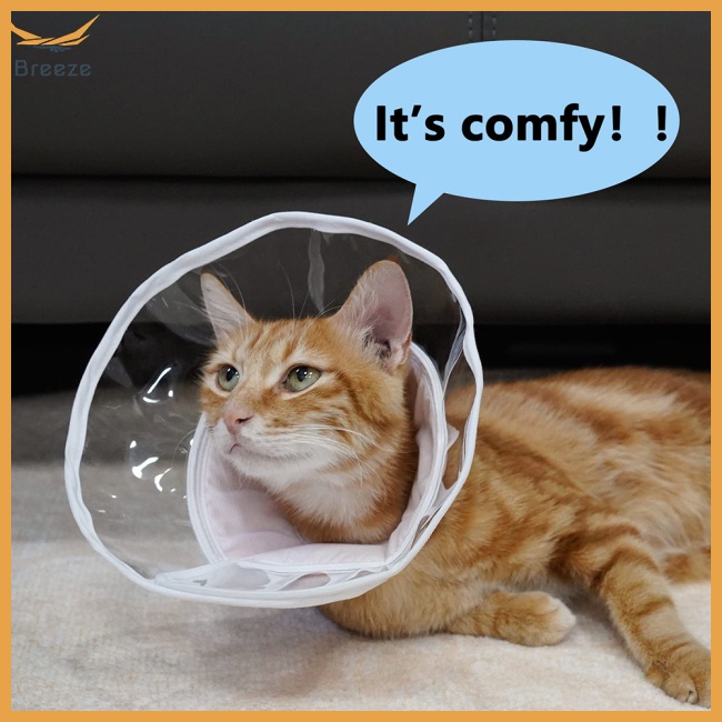 Vòng Cổ Hình Nón Trong Suốt Mềm Mại Thoải Mái Bảo Vệ Vết Thương Cho Thú Cưng