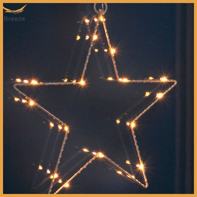 Bộ 3 Đèn Led 45 Bóng 8 Chế Độ Hình Ngôi Sao Trang Trí Lễ Hội Kèm Điều Khiển Từ Xa