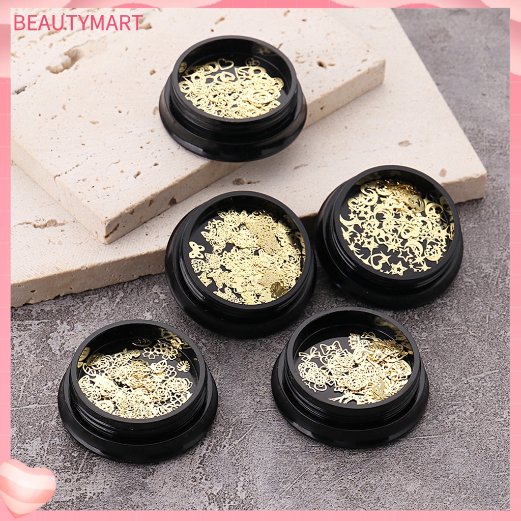 Hộp Sequin Hình Vương Miện / Lá / Trái Tim / Nơ Lấp Lánh Trang Trí Móng Nghệ Thuật