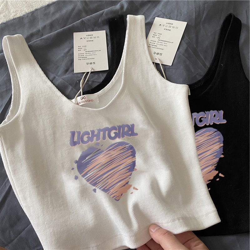 Áo Hai Dây Dáng Ôm Ngắn Màu Trắng Thiết Kế Mới Thời Trang Mùa Hè Cho Nữ