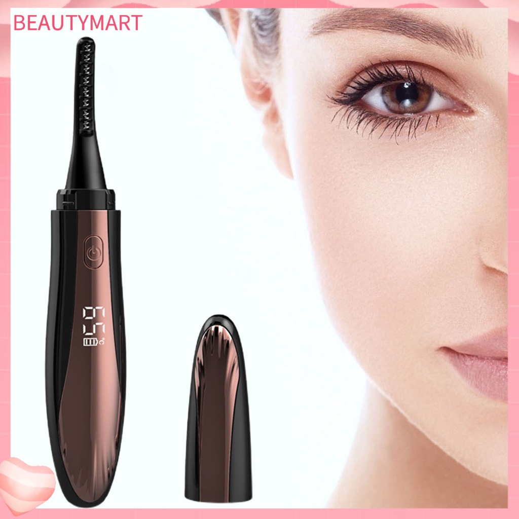 Dụng Cụ Uốn Lông Mi Bằng Điện 4 Nhiệt Độ Nhanh Khô Lâu Trôi Chống Bỏng Màn Hình LED Hiển Thị Có Thể Sạc Lại