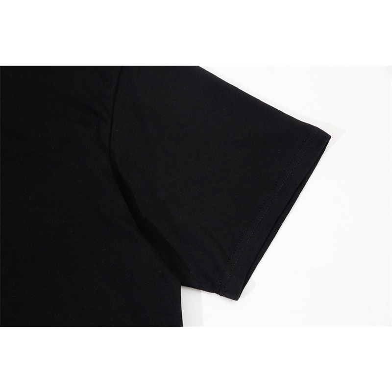 Ac-ne &amp; Stu-dios &amp; - Áo Thun Tay Ngắn Cổ Tròn Dáng Rộng Màu Trơn Có Gân In Chữ Thời Trang Cho Nam Và Nữ