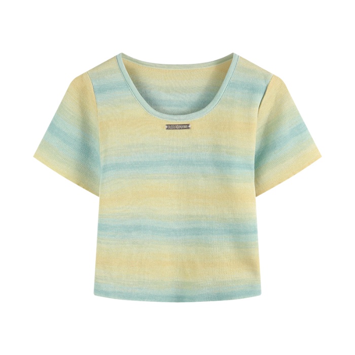 Áo Thun 100% Cotton Tay Ngắn Phong Cách Hàn Quốc Cho Nữ