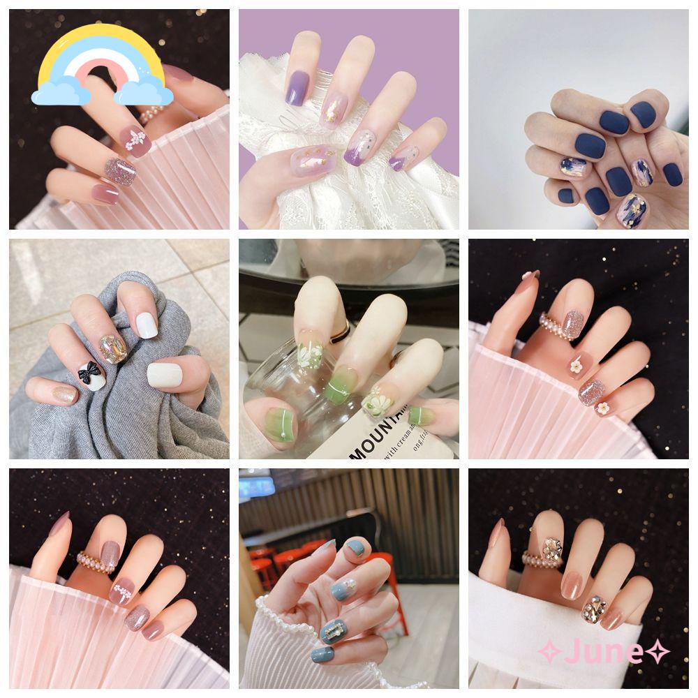 JUNE Móng Tay Giả Có Thể Tháo Rời Ốp