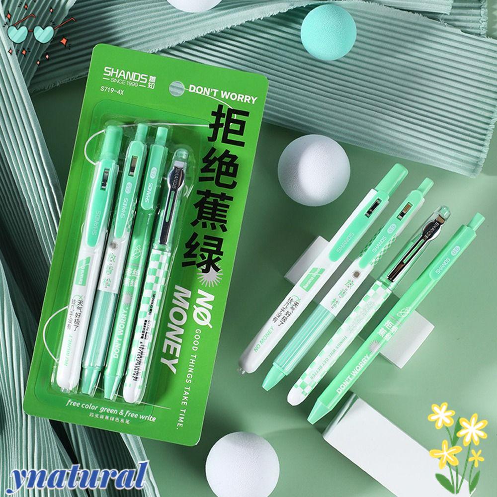 YNATURAL Set 4 Bút Bi Kiểu Dáng Sáng Tạo Xinh Xắn