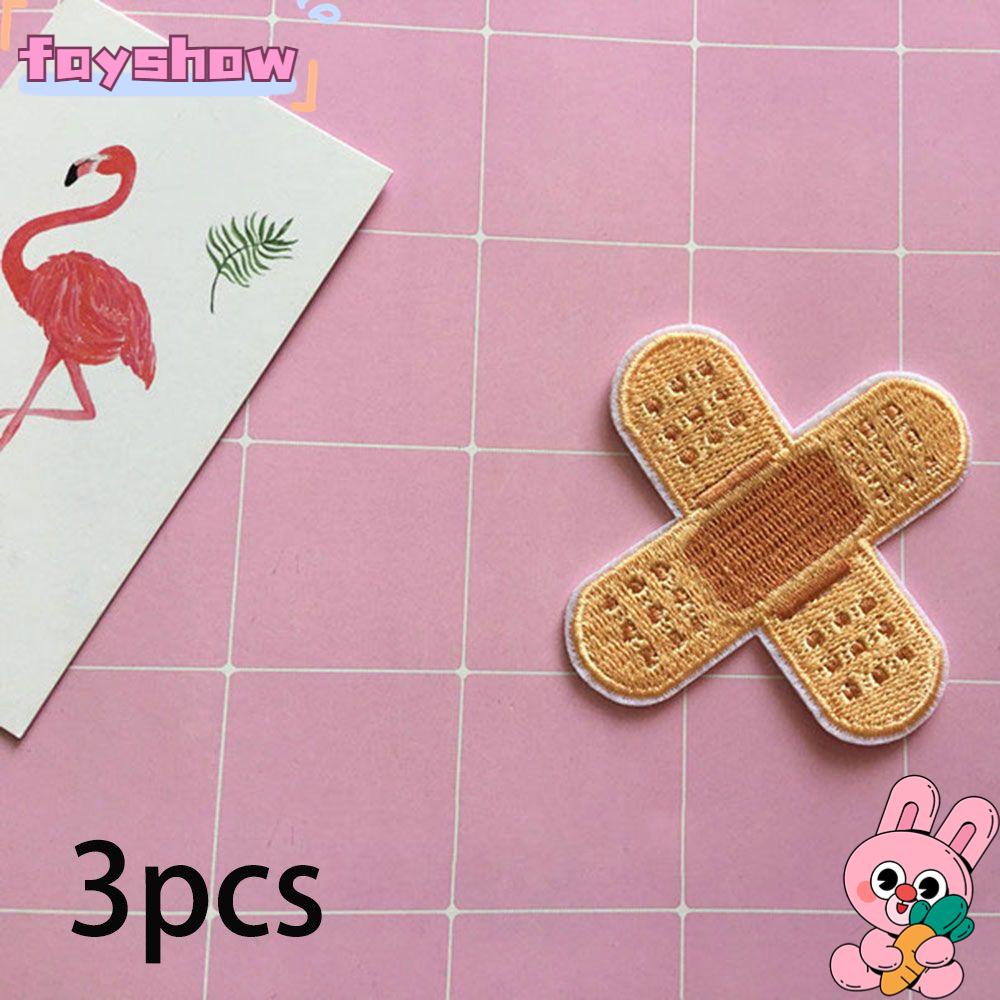 FAY Bộ 3 Sticker Ủi Thêu Hình Băng Cá Nhân Thời Trang