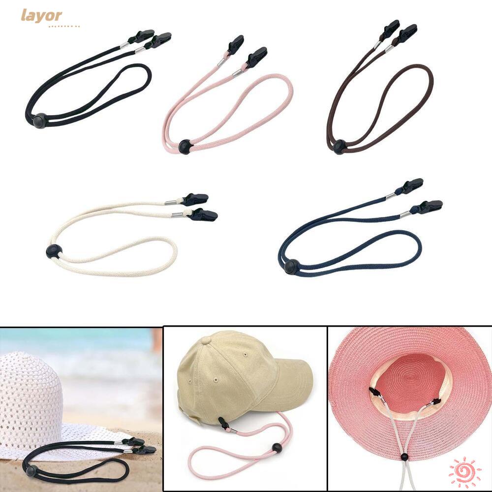 Bộ 4 Dây Móc Kẹp Mũ Chống Gió / Chống Rơi Có Thể Điều Chỉnh