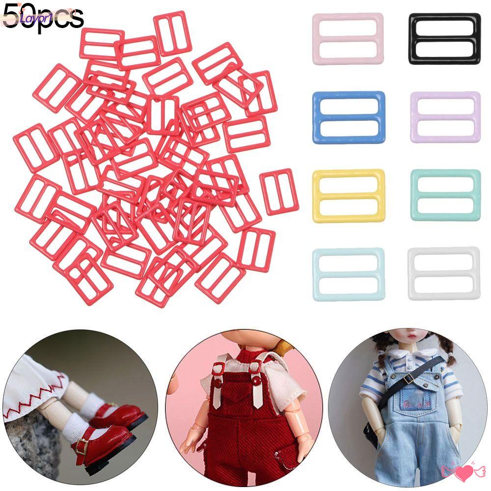 LAYOR1 Set 50 Khóa 9 Màu Mini Siêu Mỏng Cho Búp Bê