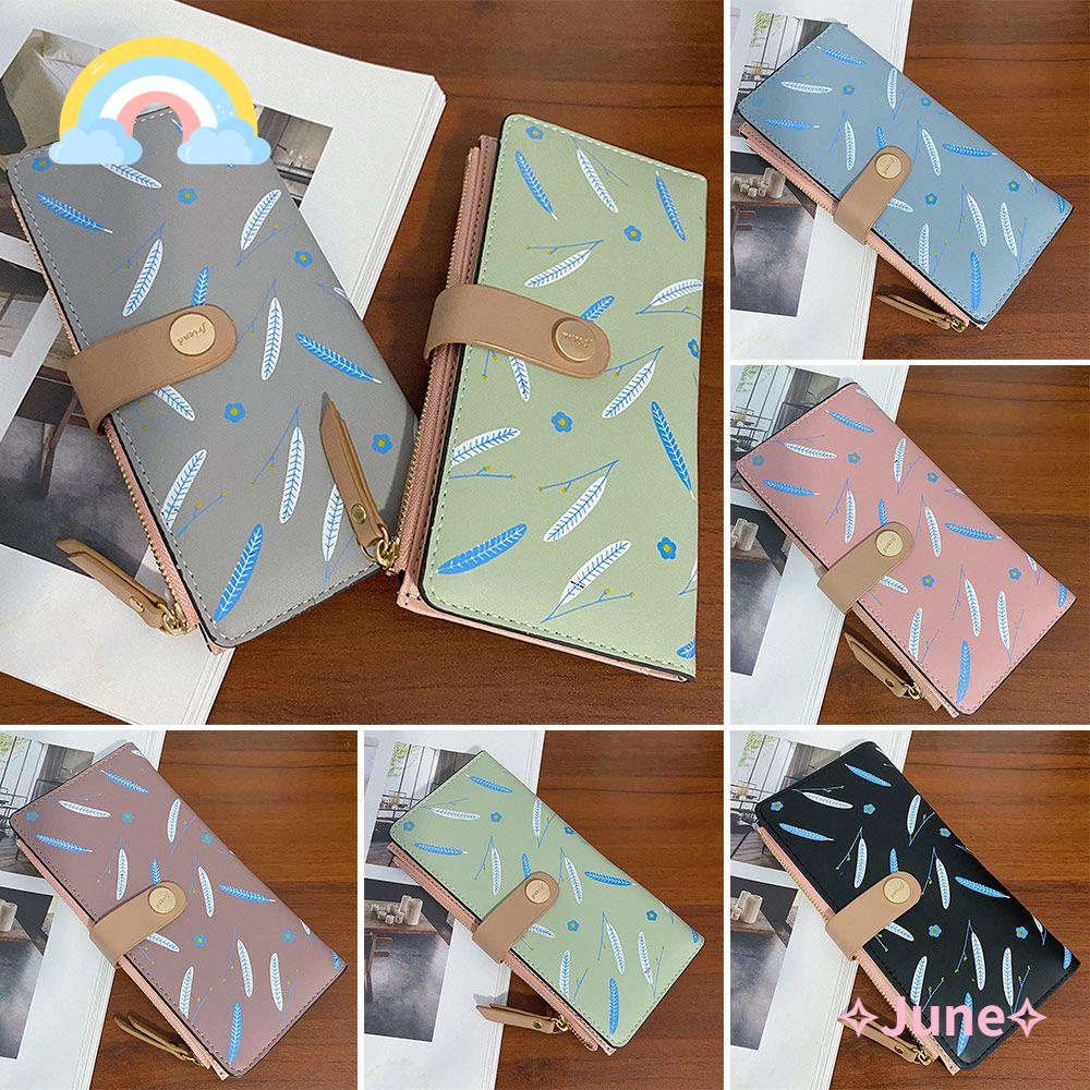 JUNE Ví Dài Nữ Có Ngăn Đựng Điện Thoại