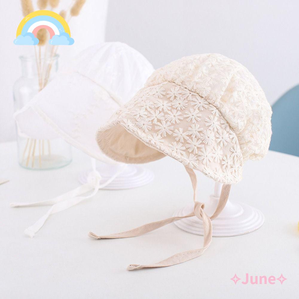 JUNE Mũ Đính Hoa Dễ Thương Xinh Xắn Cao Cấp Cho Bé