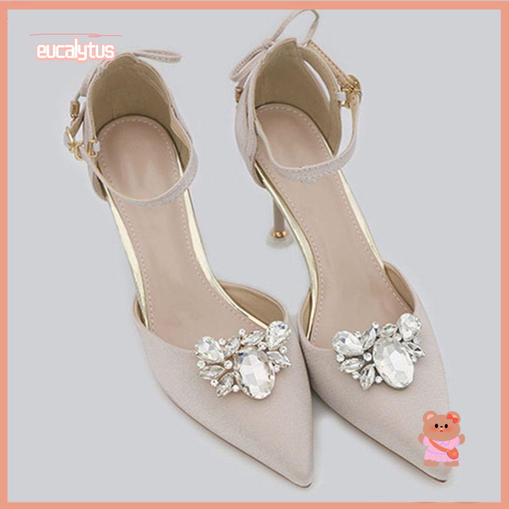 EUTUS 1 Phụ Kiện Trang Trí Giày Cao Gót Đính Đá Sang Trọng