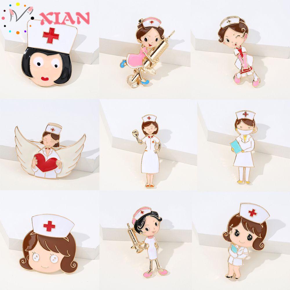 XIANTIN Trâm Cài Áo Hình Y Tá Hoạt Hình Dễ Thương