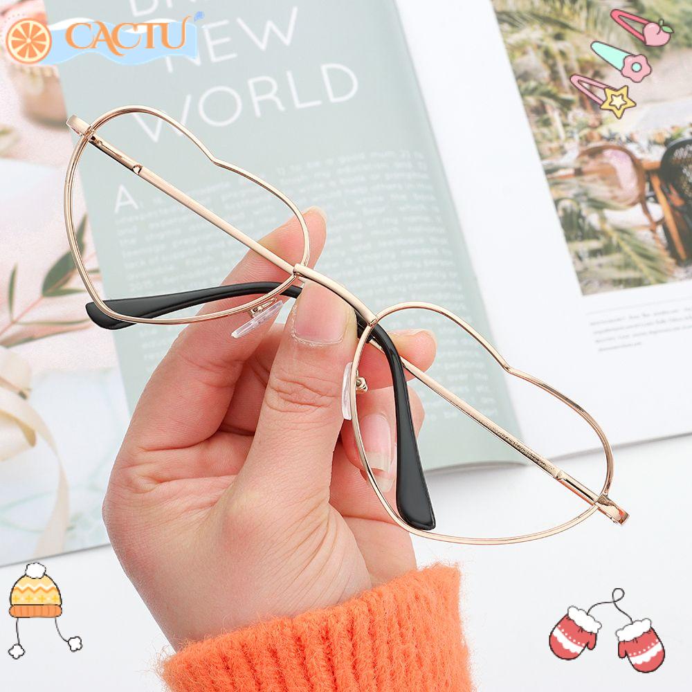 CACTU Mắt Kính Gọng Kim Loại Dùng Hóa Trang Độc Đáo