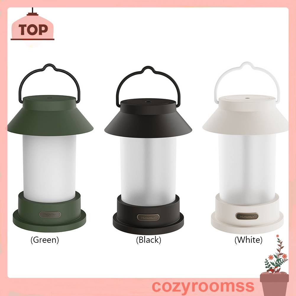 Máy Phun Sương Làm Ẩm Không Khí 400ml Tích Hợp Đèn Phong Cách Retro