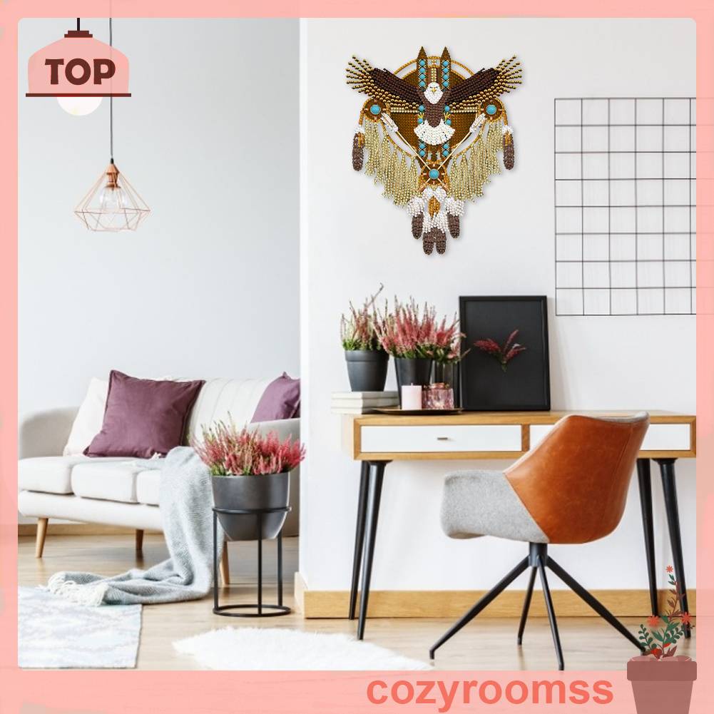 Lưới Bắt Giấc Mơ Bằng Gỗ Đính Kim Cương Pha Lê DIY