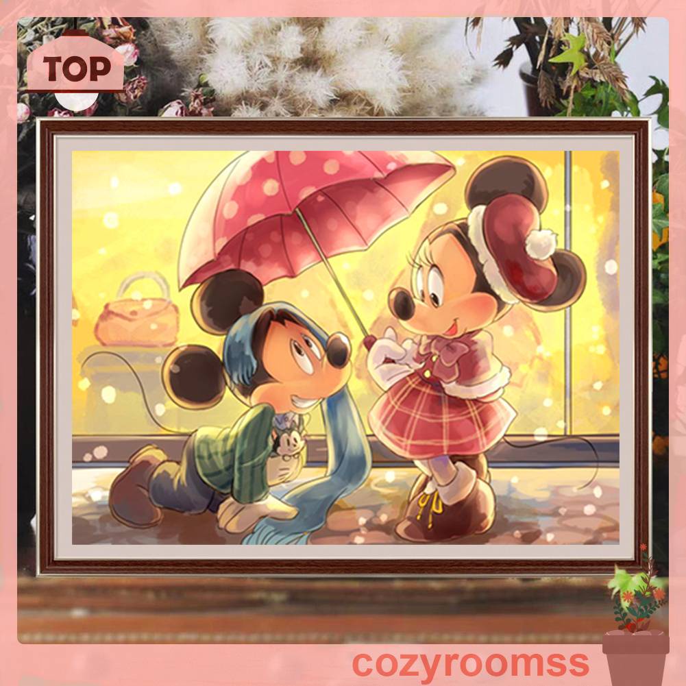 Tranh Đính Đá Kim Cương Toàn Bộ 5D DIY Hình Vẽ Chuột Mickey