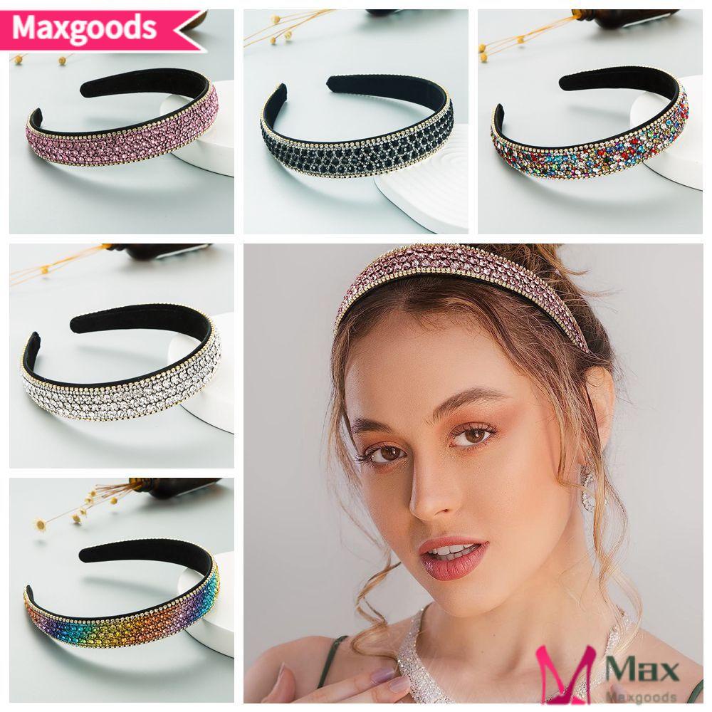 MAXG Băng Đô Cài Tóc Đính Đá Thời Trang Xuân Hè Cho Nữ