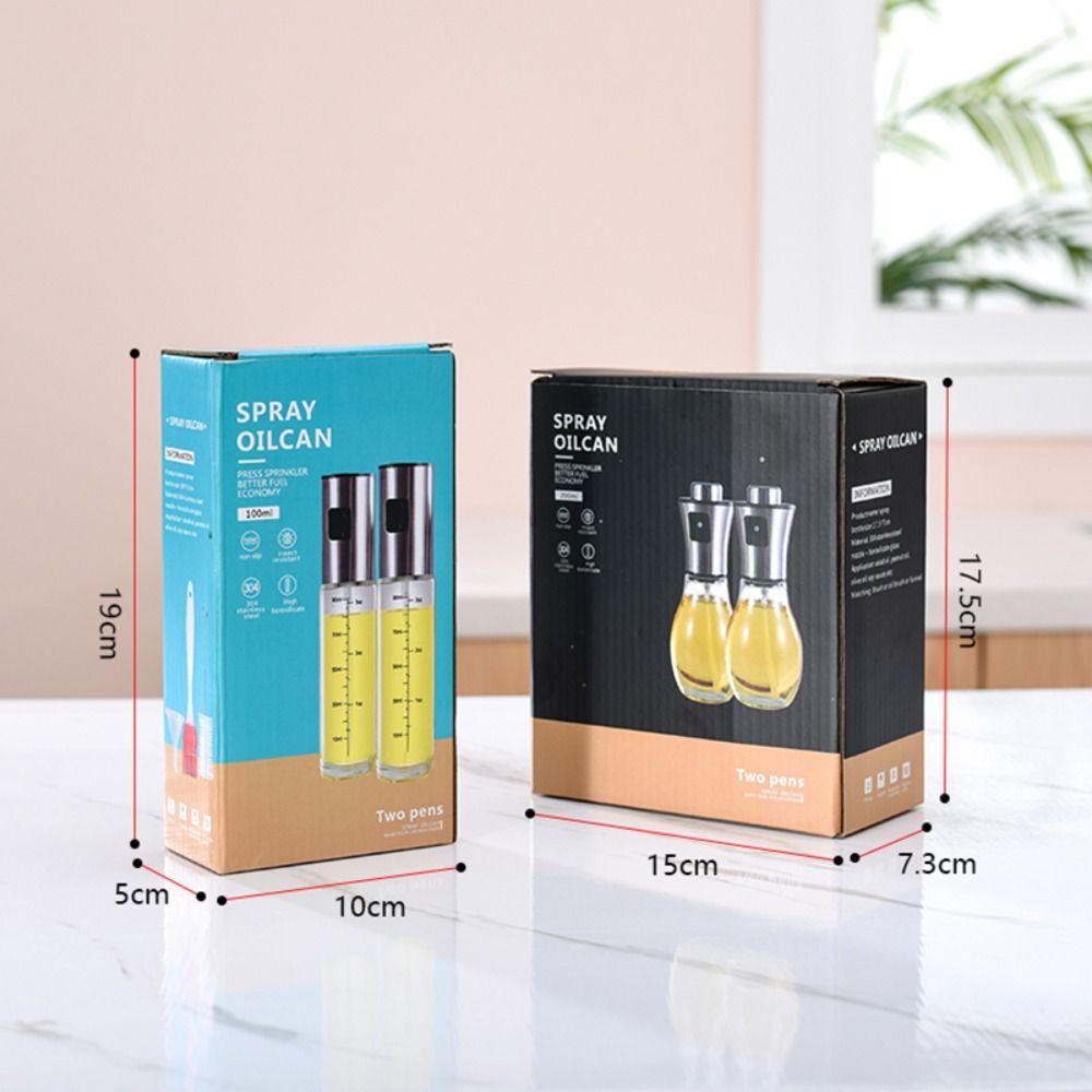 Bộ 2 Bình Xịt Dầu Olive Bằng Thép Không Gỉ 100ml Tiện Dụng Cho Nồi Chiên Không Dầu