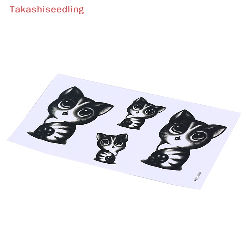 Hình Xăm Dán Tạm Thời Hình Mèo Dễ Thương Chống Thấm Nước