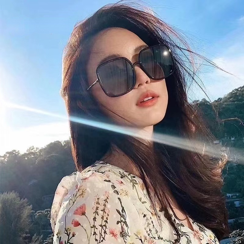 (KIQI-FASHION) COD Kính Mát Gọng Vuông Oversize Thời Trang Hàn Quốc Chất Lượng Cao Cho Nam Nữ