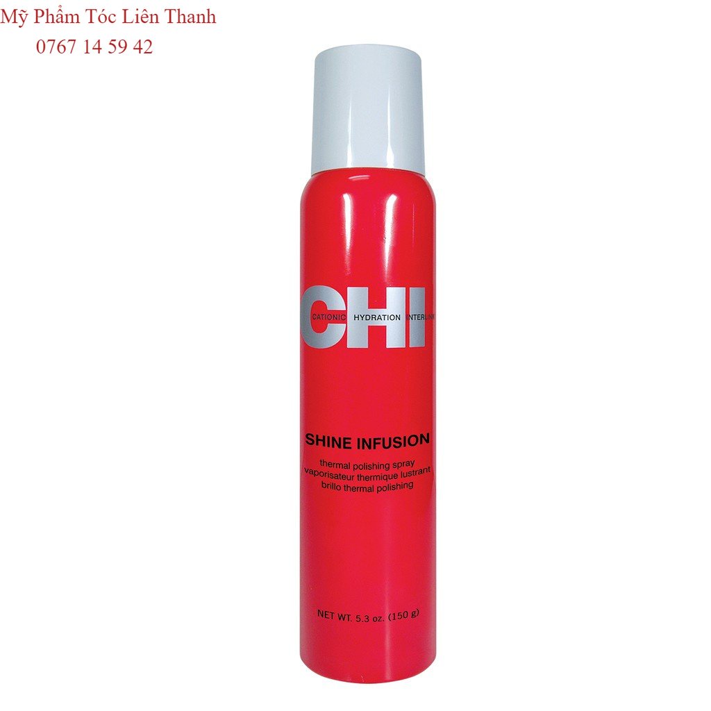 Chai Xịt dưỡng bóng CHI Shine Infusion Thermal Polishing Spray 150g-new