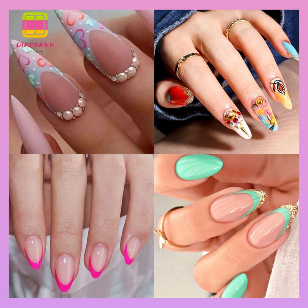 DIACHAVN Bộ Móng Tay Giả Có Thể Tháo Rời