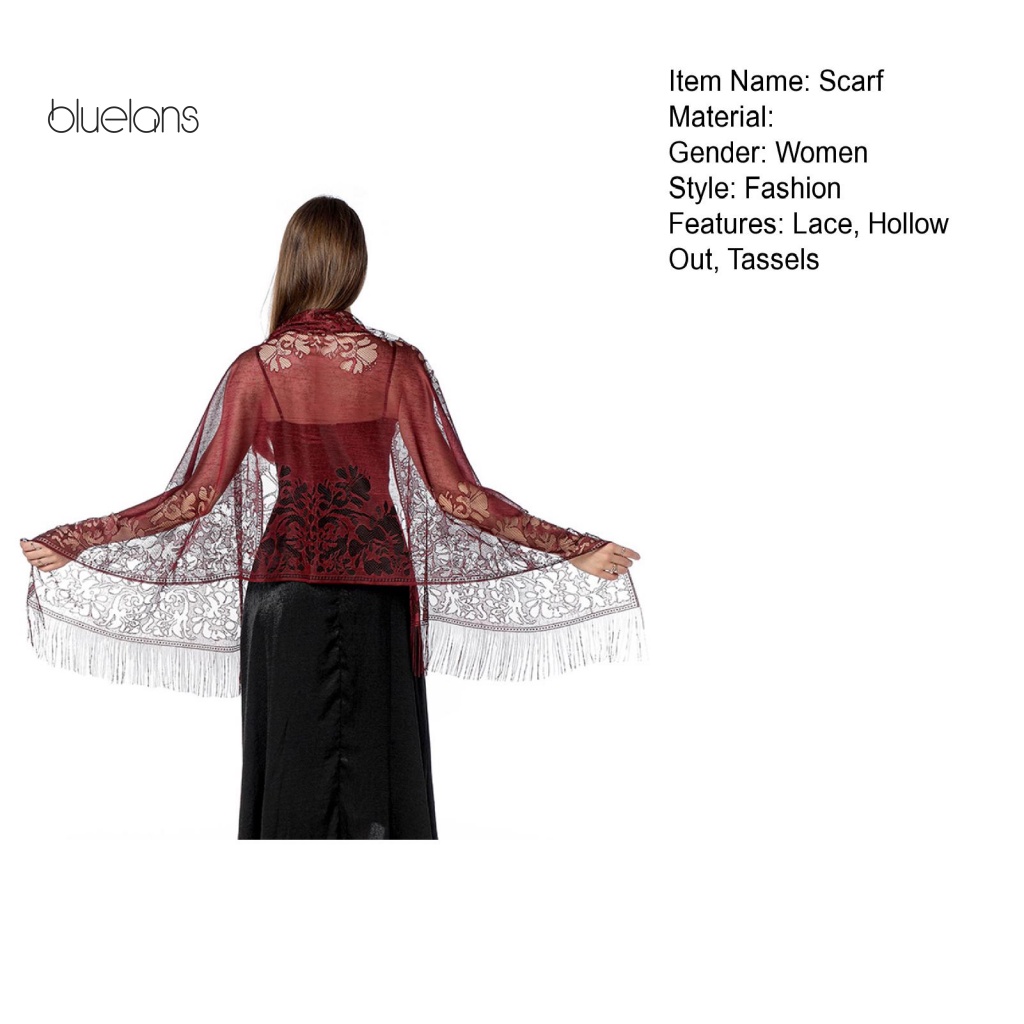 Khăn Choàng Ren Xuyên Thấu Màu Sắc Đơn Giản Cho Cô Dâu