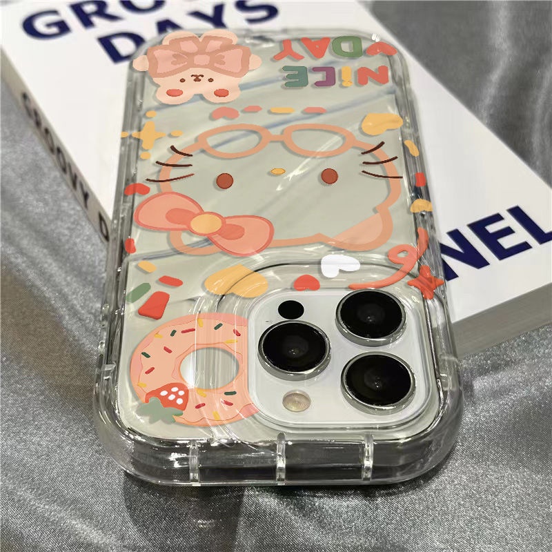 Ốp Điện Thoại Mềm Trong Suốt In Hình Gấu Hello Kitty Cho Iphone 14Promax 1312 / 11 7 / 8plus xr / sins T7LX
