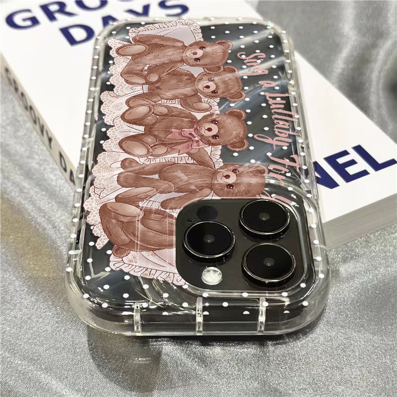 Ốp Điện Thoại Mềm Trong Suốt Hình Năm Chú Gấu Cho iPhone14promax 1312 / 11 7 / 8plus xr / sins 5XFB