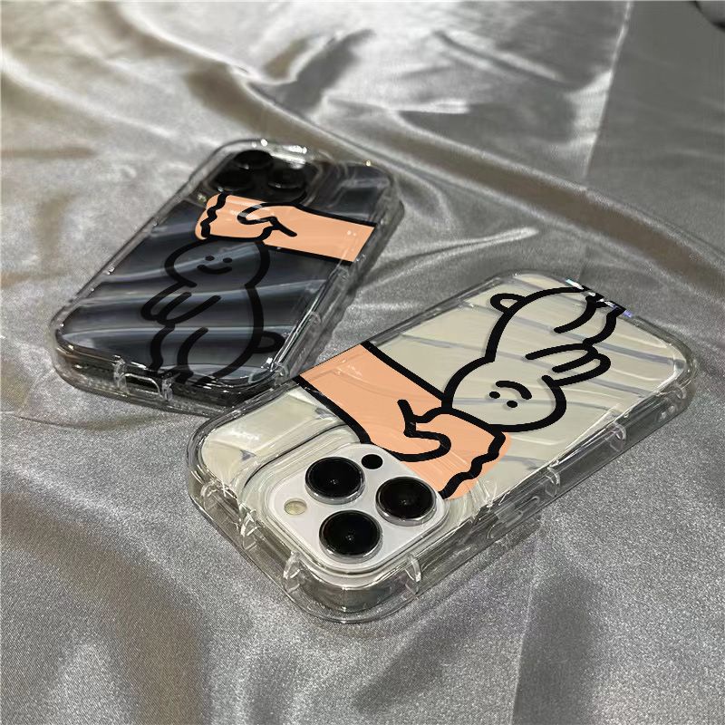 Ốp Điện Thoại Mềm Trong Suốt In Hình Thỏ Trắng Dễ Thương Cho Iphone 1312 14Promax 11 xr 7 8 ZAL8