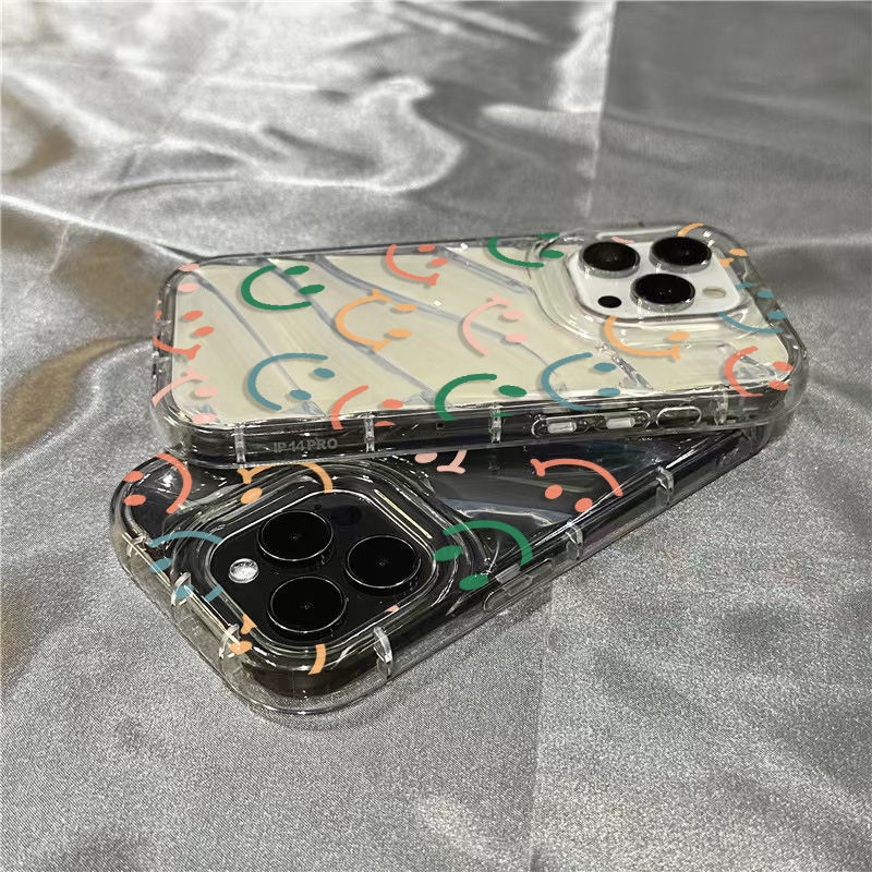 Ốp Điện Thoại Mềm / Trong Suốt In Hình Mặt Cười131211Ốp Điện Thoại Họa Tiết Tranh Sơn Dầu Dễ Thương Cho Apple Iphone xr7 14Promax Plussins / 8 /