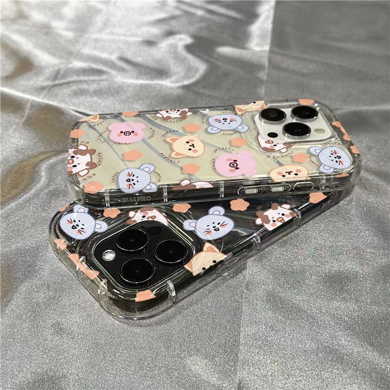 Ốp Điện Thoại Mềm Trong Suốt In Hình Thú Hoạt Hình Nhiều Màu Sắc Cho Iphone 14Promax 1312 / 11 7 / 8plus xr