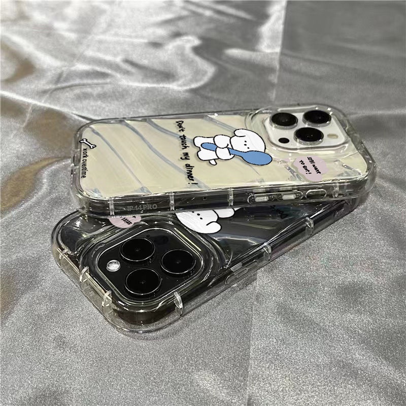 Ốp Điện Thoại Dẻo Trong Suốt Họa Tiết Chú Chó Trắng Dễ Thương Cho iPhone14promaxsins 1312 / 811 / xrplus / Apple 7 ZYOI