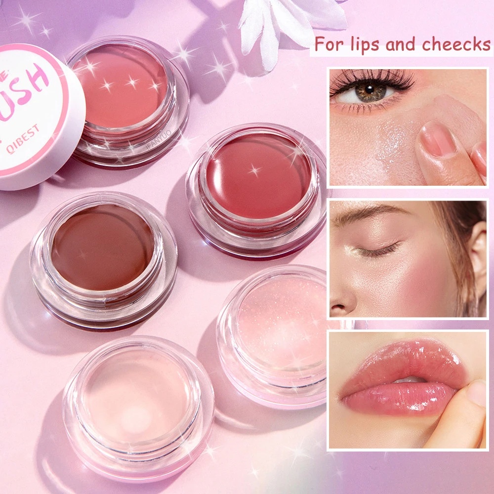 Son Môi Kiêm Má Hồng QIBEST Chống Thấm Nước Mềm Mượt Thay Đổi Màu Theo Nhiệt Độ