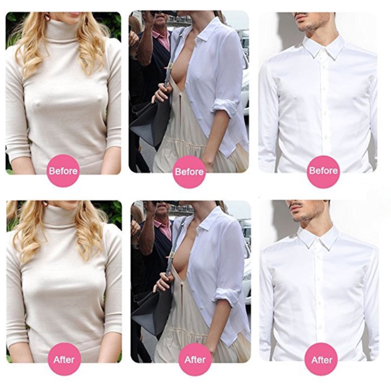 Set 5 Cặp Miếng Dán Nâng Ngực Trong Suốt Không Dệt Chống Chảy Xệ Dùng Một Lần Cho Nữ