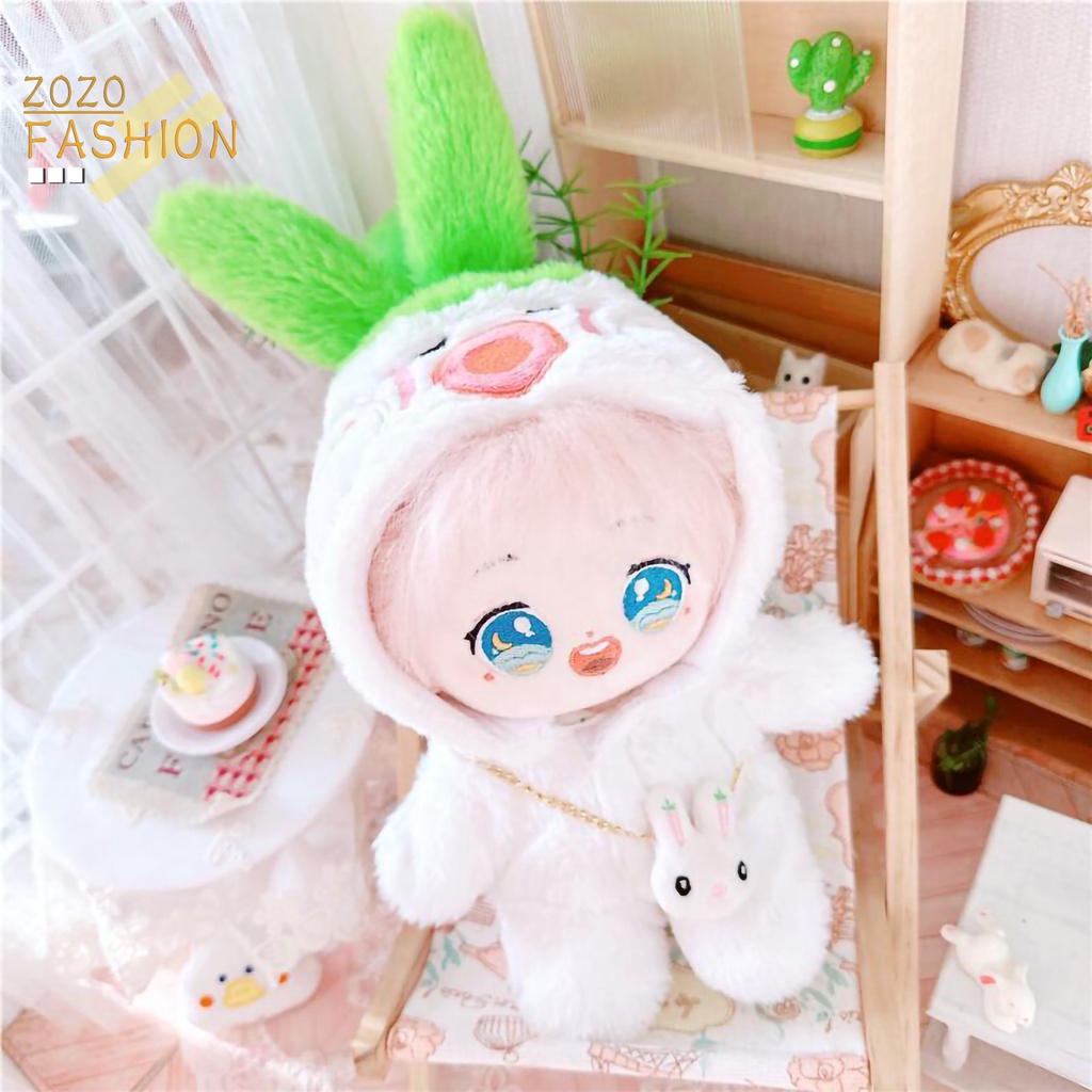 Bộ Áo Liền Quần Mềm Mại Hình Rau Củ Quả Dễ Thương Cho Búp Bê 20cm