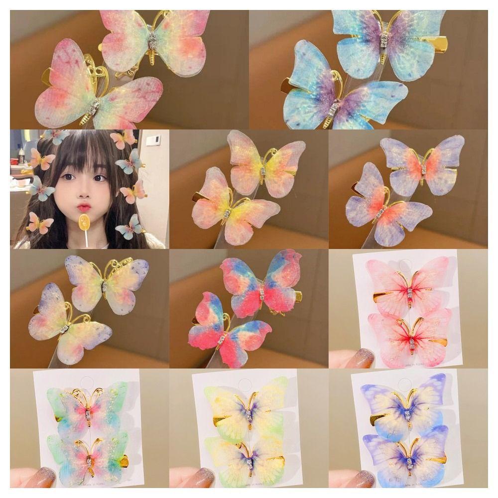 Bộ 2 Kẹp Tóc Đính Đá Bằng Hợp Kim Phong Cách Hàn Quốc Cho Nữ