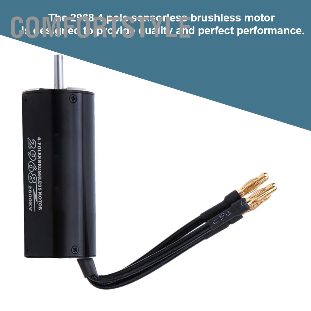 Comfortstyle 2968 2800KV Bộ điều khiển tốc độ điện động cơ không chổi than 4 cực cảm giác cho thuyền RC 600-800mm