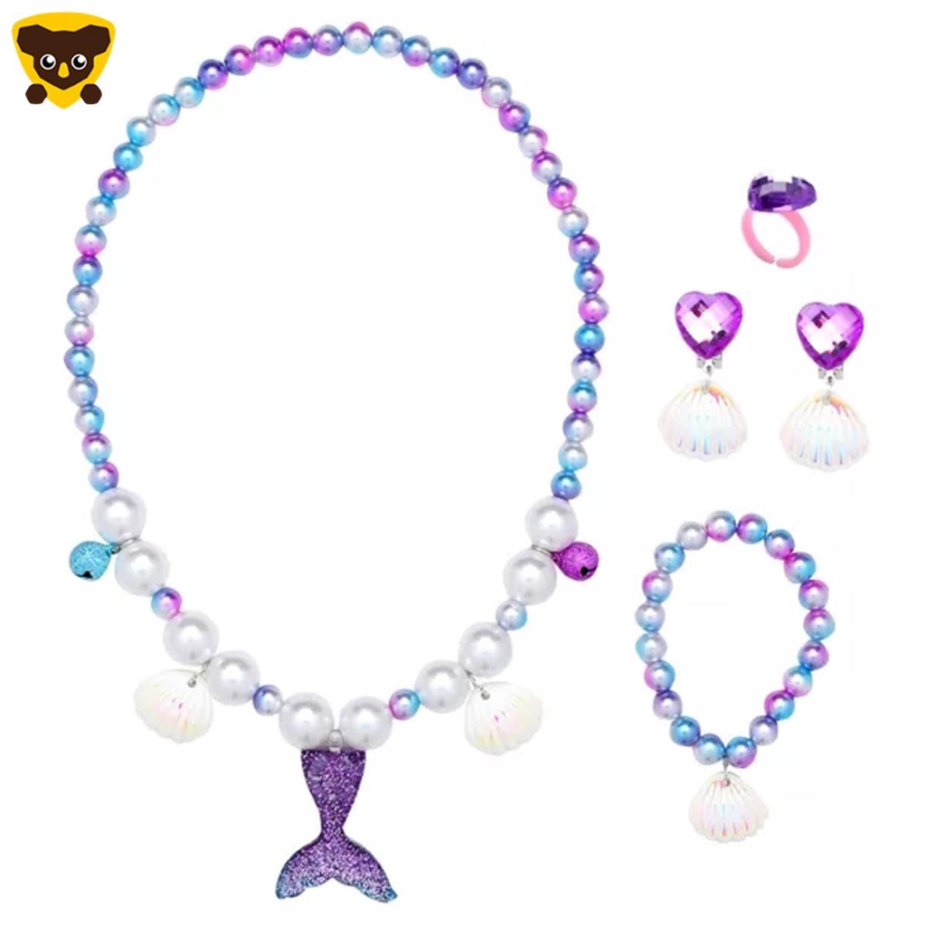 Bộ Trang Sức Vòng Cổ / Nhẫn / Bông Tai / Vương Miện Công Chúa Sáng Tạo SHOPCYC0711