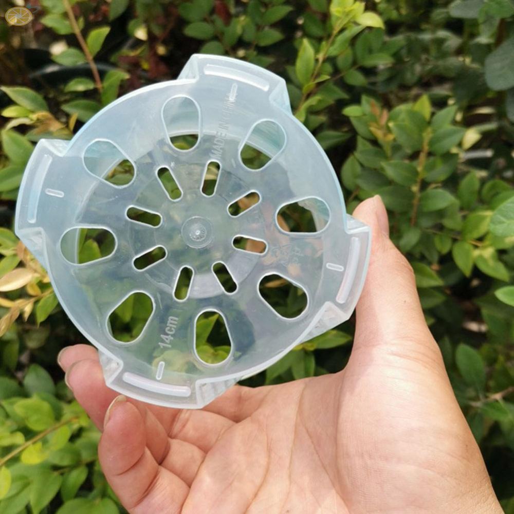 Chậu Hoa Lan Bằng Nhựa Trong Suốt Kèm Khay Đựng Mới