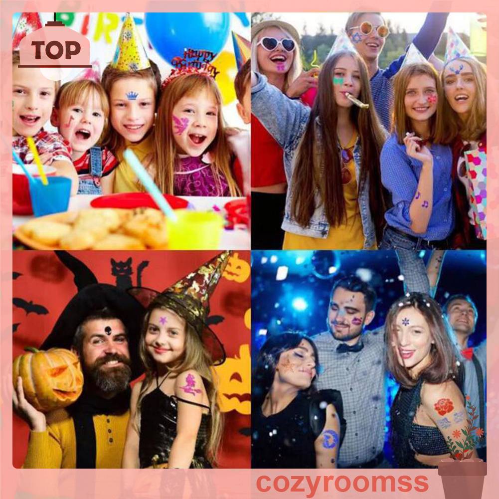 Hình Xăm Dán Tạm Thời Họa Tiết Động Vật Hoạt Hình 3D Dễ Thương Chống Nước