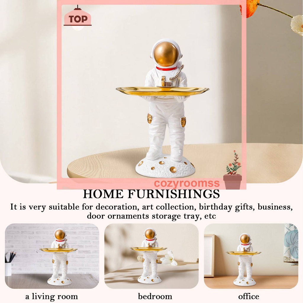 Khay Đựng Chìa Khóa Bằng Nhựa Resin Hình Phi Hành Gia Trang Trí Nhà Cửa