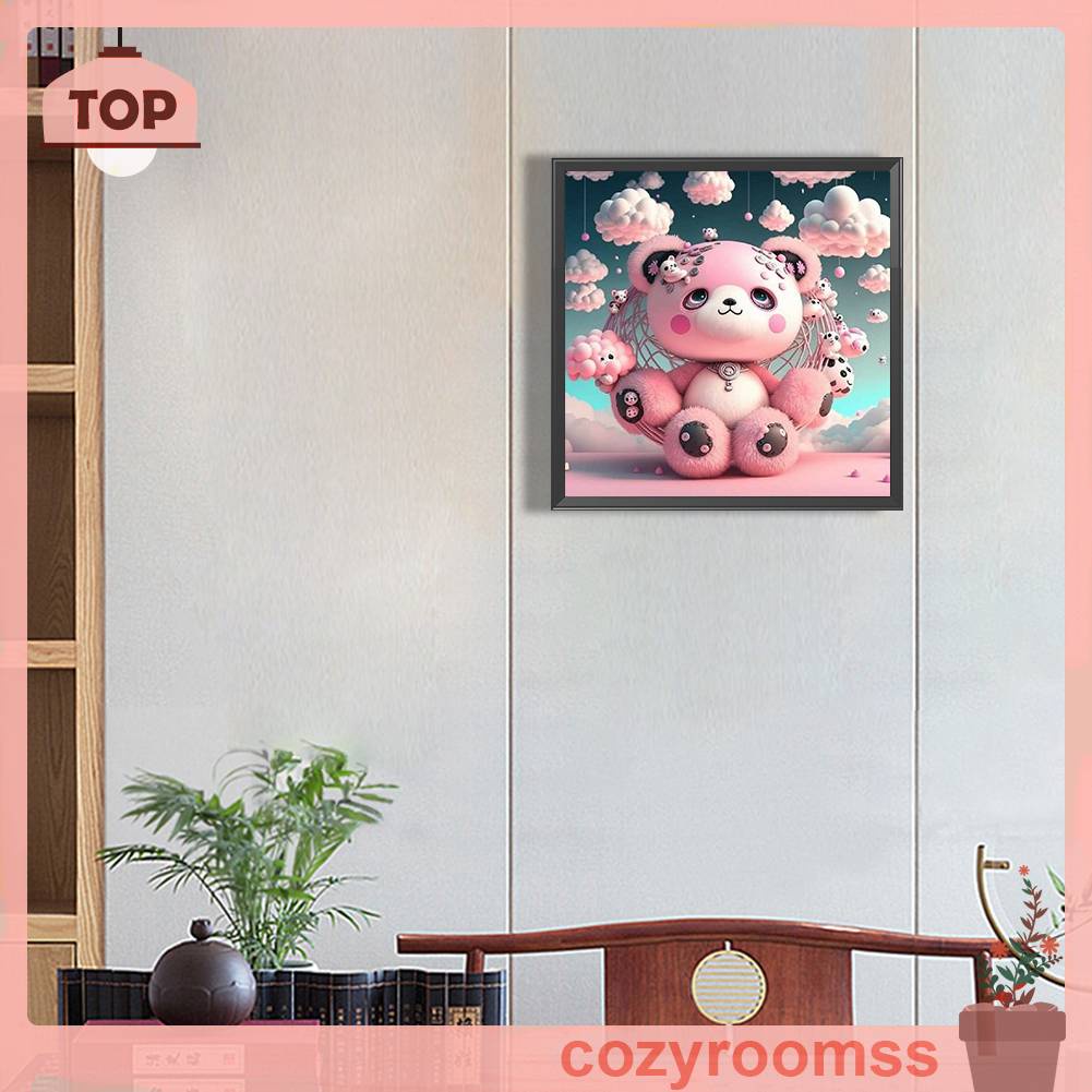 Bộ Tranh Đính Đá 5D Tự Làm Toàn Diện Hình Gấu Trang Trí Nhà Cửa