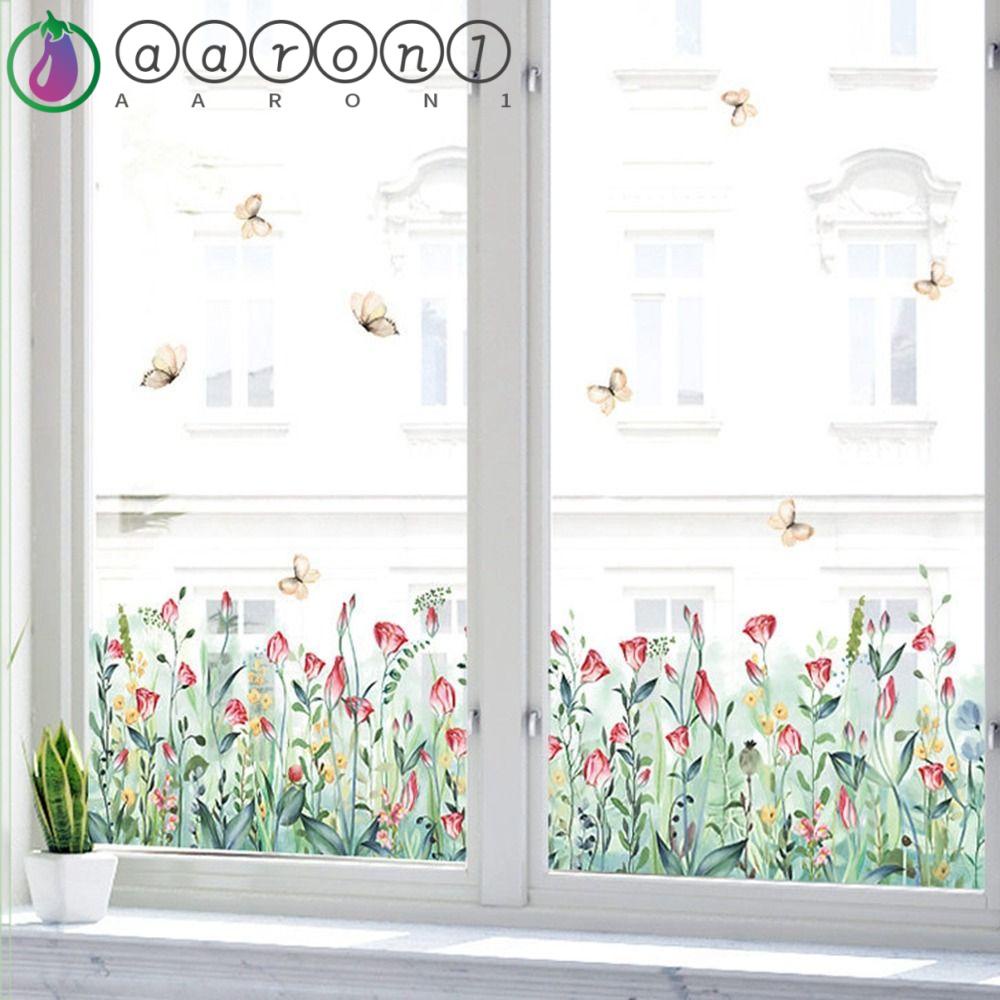 Sticker Dán Tường Họa Tiết 3D Hình Hoa Và Bướm Đơn Giản Dùng Trong Trang Trí Nhà AARON1
