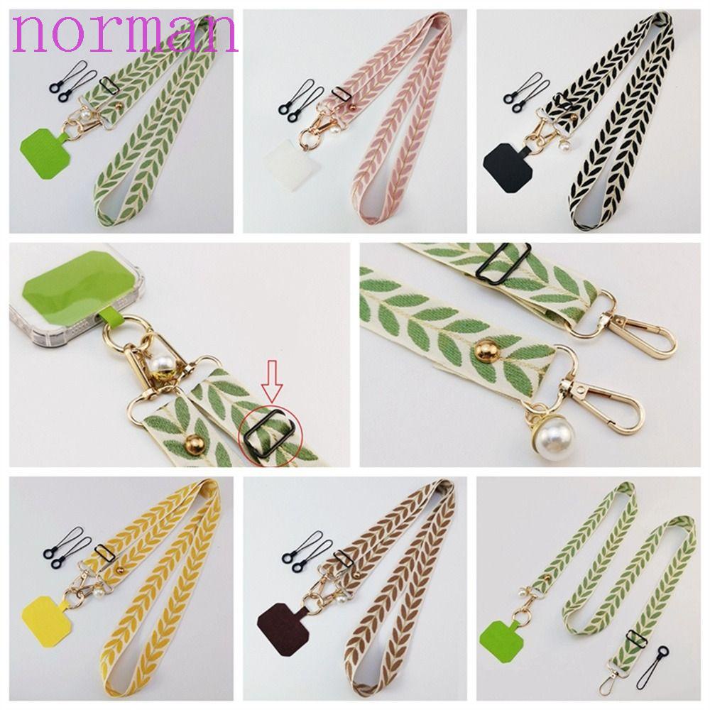 Dây Đeo Chéo Vai Bằng Vải Bản Rộng Chống Thất Lạc Hình Lá Thông Dụng Cho Điện Thoại