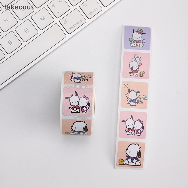 Cuộn 500 Miếng Dán Hoạt Hình Chó Sanrio ers Kuromipacha Dễ Thương Dùng Làm Quà Tặng
